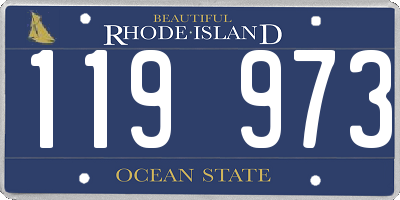 RI license plate 119973
