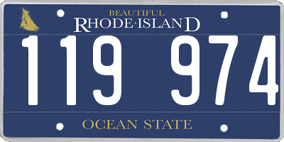 RI license plate 119974