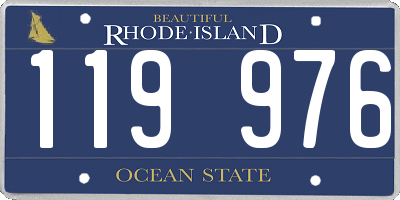 RI license plate 119976
