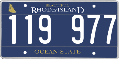 RI license plate 119977