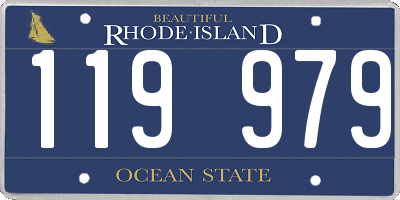 RI license plate 119979