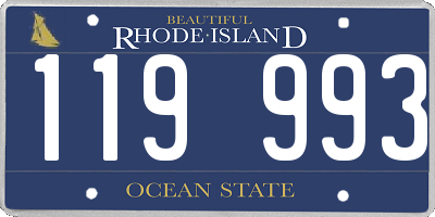 RI license plate 119993