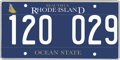 RI license plate 120029