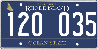 RI license plate 120035