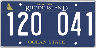 RI license plate 120041