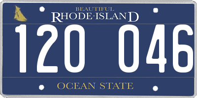 RI license plate 120046