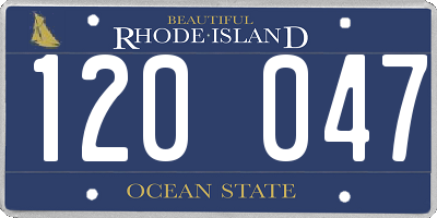 RI license plate 120047