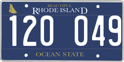 RI license plate 120049