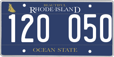 RI license plate 120050