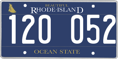 RI license plate 120052