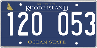 RI license plate 120053