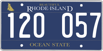 RI license plate 120057
