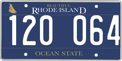 RI license plate 120064