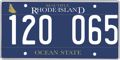 RI license plate 120065