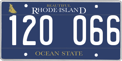 RI license plate 120066