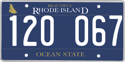 RI license plate 120067