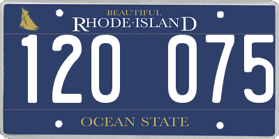 RI license plate 120075