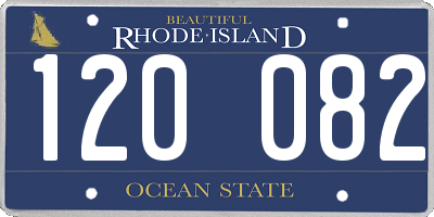 RI license plate 120082