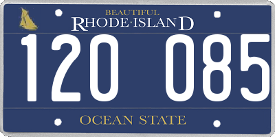 RI license plate 120085