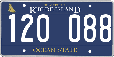 RI license plate 120088