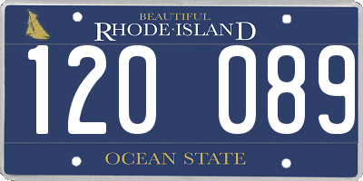 RI license plate 120089