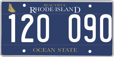 RI license plate 120090