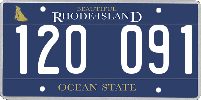 RI license plate 120091