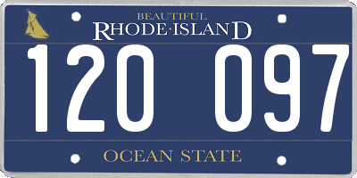 RI license plate 120097