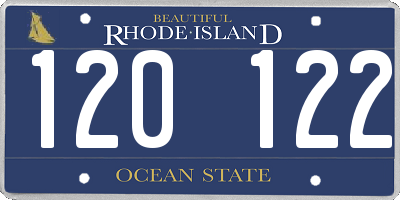 RI license plate 120122
