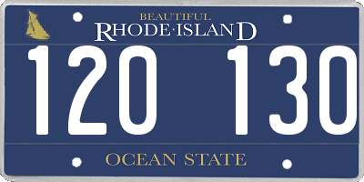 RI license plate 120130