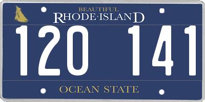 RI license plate 120141