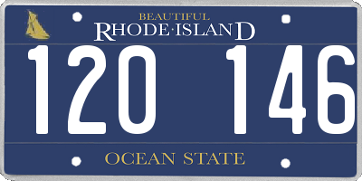 RI license plate 120146