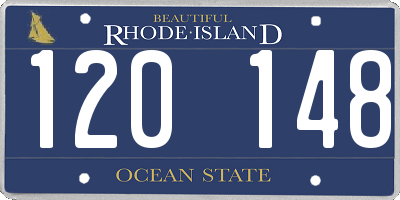 RI license plate 120148