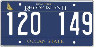 RI license plate 120149
