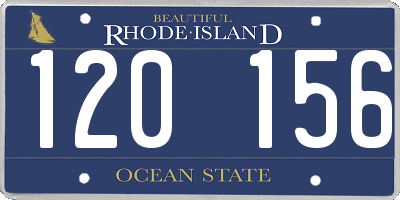 RI license plate 120156