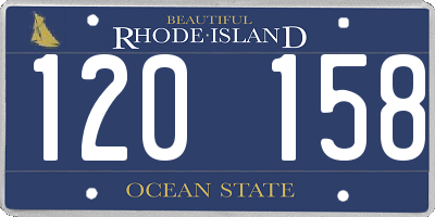 RI license plate 120158