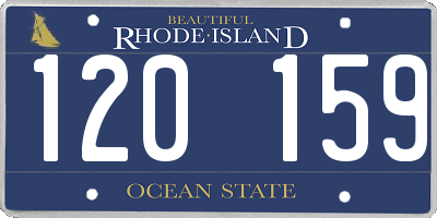 RI license plate 120159