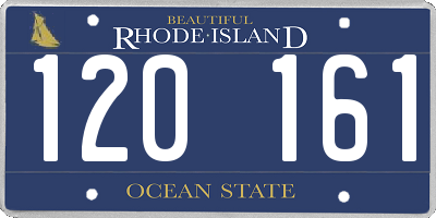 RI license plate 120161