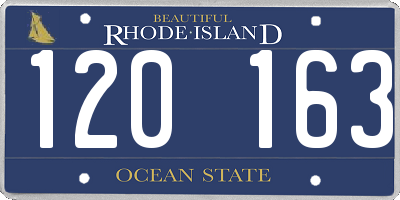 RI license plate 120163