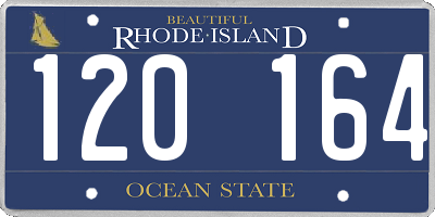 RI license plate 120164