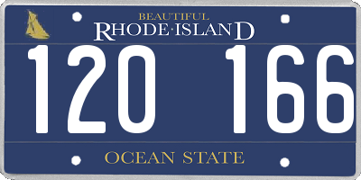 RI license plate 120166