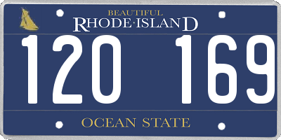 RI license plate 120169