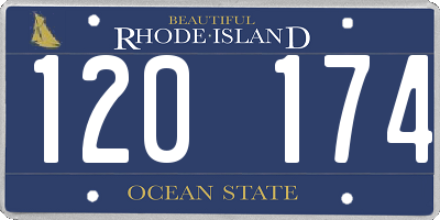 RI license plate 120174