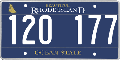 RI license plate 120177