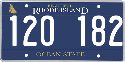 RI license plate 120182
