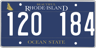 RI license plate 120184