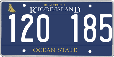RI license plate 120185