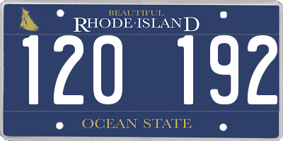 RI license plate 120192