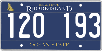 RI license plate 120193