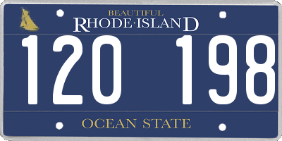 RI license plate 120198